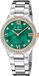 Festina dames solar energy polshorloge - zilverkleurig/roze/groen - staal