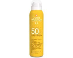 Louis Widmer Zonnebescherming Clear & Dry Sun Spray SPF50 ZP 200ml