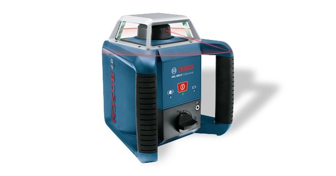 Bosch GRL 400 H Professional - Roterende Laser - Rood - 400m - 30 uur - 5/8 inch