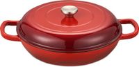 MOA Gietijzeren Braadpan - 3,5L Stoofpot - Rood