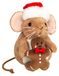 Teddy Hermann Souris de Noël avec homme en pain d'épice 11 cm souris en peluche