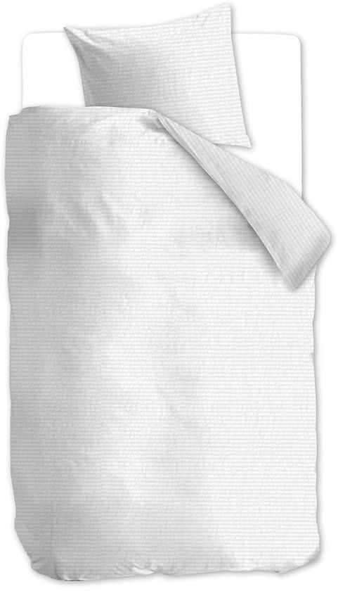 Beddinghouse Wave dekbedovertrek - Effen - Eenpersoons - 140x200/220 - Wit