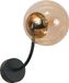 ESTI NED Lampe murale noire avec verre ambré, modèle 15-133