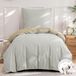 Icecat Ensemble de literie en coton, 155x220 cm, couleur kaki beige