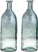 Bellatio Design Bloemenvaas - 2x - helder transparant glas - D12 x H35 cm