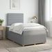 Maison Exclusive - Lit boxspring avec matelas Gris clair 120 x 190 cm Tissu