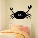 Ambiance Sticker Schoolbordsticker - uitwisbare zelfklevende muurstickers - Krabbensilhouet - 30x55cm