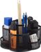 Merkloos Relaxdays pennenbak - 7 vakken - draaibaar - bureau organizer - zwart