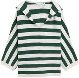 Tom Tailor - Pull en maille à capuche - Taille S - rayure bloc chiné vert
