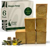 GREEN FADEL Aleppo Zeep Origineel Olijfolie & Laurierolie - 6 x 200g - Handgemaakt -Natuurlijke Zeep