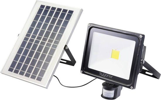 Sygonix SY-5461112 Spot op zonne-energie met bewegingsmelder 50 W Neutraalwit