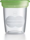 MAM BABY Melkcontainers 120ml - 5 Stuks - Doorzichtig en groen