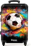 NoBoringSuitcases.com® Kinderkoffer jongen met graffiti voetbal