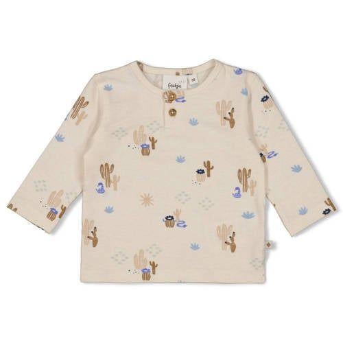 Feetje longsleeve Sssiesta ecru/bruin