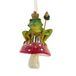 Kurt S. Adler Ornement traditionnel de grenouille sur champignon 10 cm