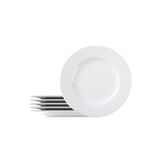 Tramontina - Set van 6 platte borden, rond, porselein, wit, Ingrid 27 cm