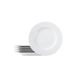 Tramontina - Set van 6 platte borden, rond, porselein, wit, Ingrid 27 cm