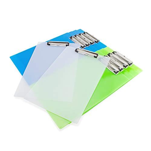 Rapesco Klemborden A4/Foolscap - 10 stuks - Diverse kleuren - Mat transparant