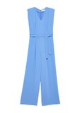 comma - Jumpsuit met wijde pijpen - blauw
