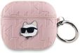 Karl Lagerfeld Monogram Choupette Hoofdhoes voor AirPods 3 - Roze