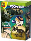 SES Creative Dino en Skelet Opgraven 2 in 1 - Triceratops