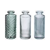 Atmosphera Glazen vaas SINGLE, set van 3