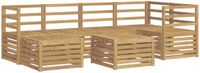 vidaXL Buiten bankenset 7 st Wit Polyester