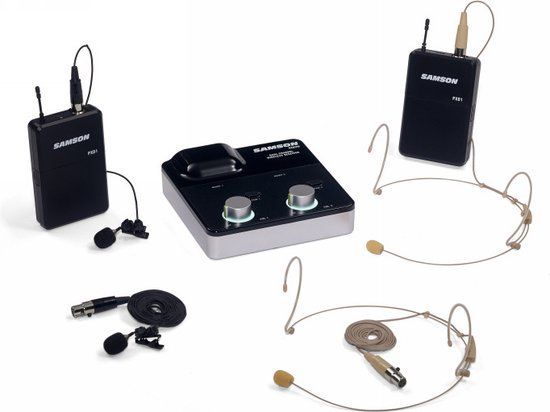 samson XPD2m Presentation Microphone - Condenser, Wireless, Headband, Beige