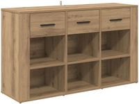 vidaXL Dressoir Artisan Eiken 100 x 30 x 59,5 cm Bewerkt Hout