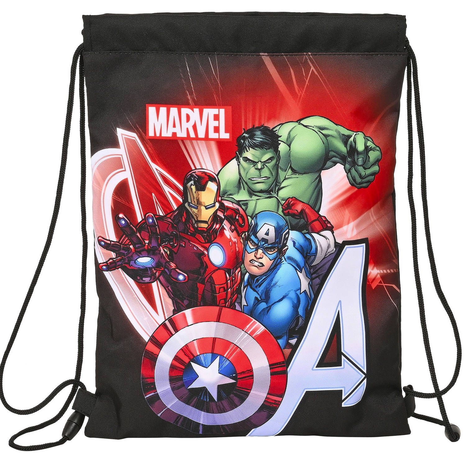 Safta Junior Gymbag, Infinity - 34 x 26 cm - Polyester - Zwart