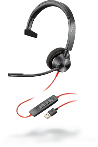 Poly 3310 - Headset - Mono - Bedraad - USB - Noise Cancelling - Zwart