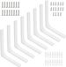 Allecto plus - 8 stuks support d'étagère blanc 150 x 125 mm - support d'étagère d'angle en L