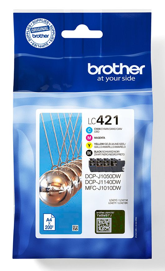 Brother LC-421VAL - Multipack - Original - Black, Cyan, Magenta, Yellow - 4 Cartridges
