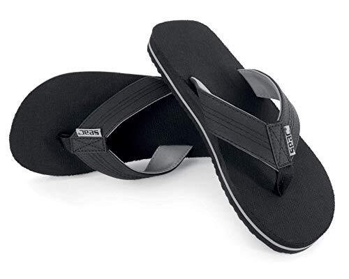 Seac Unisex Kauai Flip Flops voor strand en zwembad, zwart/grijs, 7.5