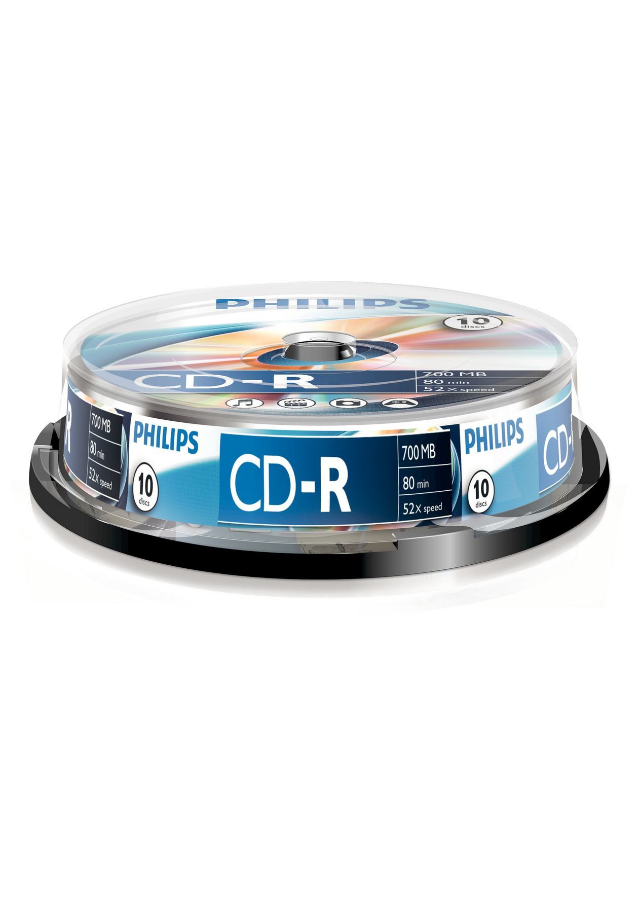 Philips CD-R 700MB 10-pack - 52x - Spindel