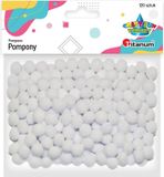 Titanum Pompons blancs, 10 mm, 120 pièces