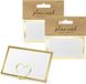 PartyDeco naamkaartjes/plaatskaartjes Goud - Bruiloft - wit/goud - 50x stuks - 10 x 6 cm