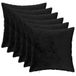 vidaXL Kussensloop - 6 stuks - HEERLEN - Zwart - 35 x 35 cm - Flanel