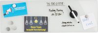 Merkloos / Sans marque Relaxdays Magneetbord Glas - Magnetisch - Beschrijfbaar - 20 x 60 cm - Wit
