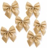 Decoris Kerststrikken - 6 stuks - champagne - 10 x 12 cm
