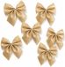 Decoris Kerststrikken - 6 stuks - champagne - 10 x 12 cm