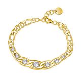 BROSWAY SYMPHONIA BYM104 GOLD-PLATED ARMBAND MET KRISTALLEN