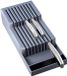 Ibenzoa® Porte-couteaux professionnel horizontal avec rangement à deux niveaux, convient pour jusqu'à 18 couteaux, 40cm, gris