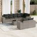 Maison Exclusive - Ensemble de meubles de jardin 9 pièces avec canapé et coussins, gris, en polyrotin
