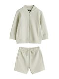 Next Jongens Set van Jersey Bomberjack en Short - Groen