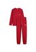 Calvin Klein Pyjama long 'HOLIDAY' écru / rouge sang / blanc