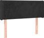 vidaXL Hoofdbord met randen 83x16x78/88 cm fluweel zwart