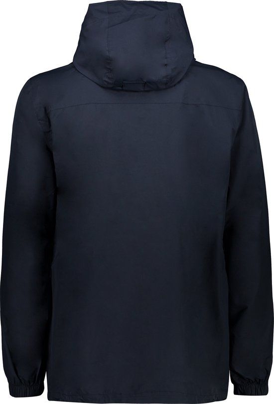 CMP Regenjas voor heren van ripstop-polyester met afneembare capuchon, zwart/blauw, maat 52