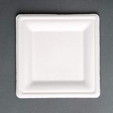Fiesta Green Composteerbare Bagasse Vierkante Platen 159mm (Pak van 50)