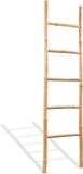 vidaXL Handdoekladder met 5 sporten 150 cm bamboe